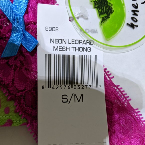 Honeydew Intimates Leopard Print Lace & Mesh Thong - Picture 4 of 4